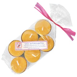 Vela de té antimosquitos. Pack de 6 unidades.