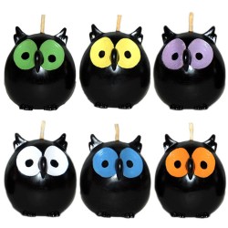 Vela Búho de cera de abeja y colores variados