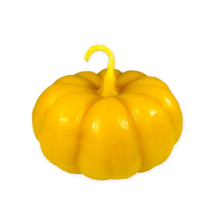 Vela calabaza lisa de cera virgen