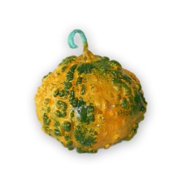 Vela Calabaza verrugas pintada a mano