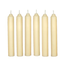Pack 6 velas Cera Alba 15 x 2 cm.