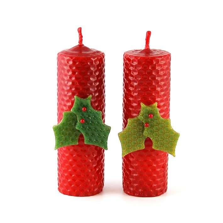 Vela Navideña acebo