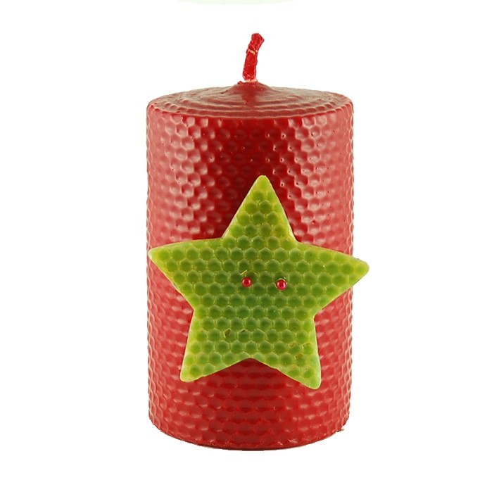 Vela Navidad estrella de 13 x 8 cm.