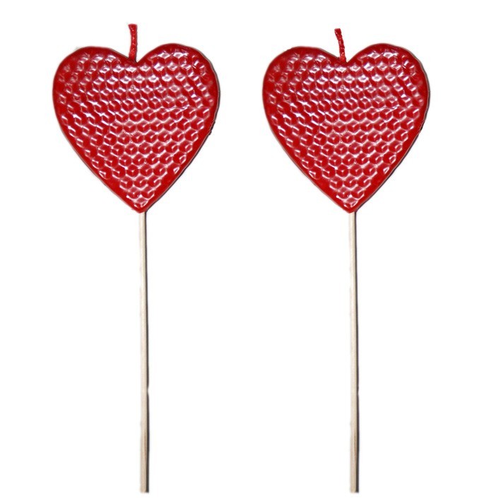 Vela Piruleta Corazon Grande