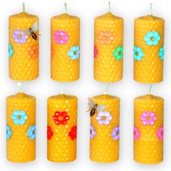 Vela Panal Decorada de 7 x 3 cm.