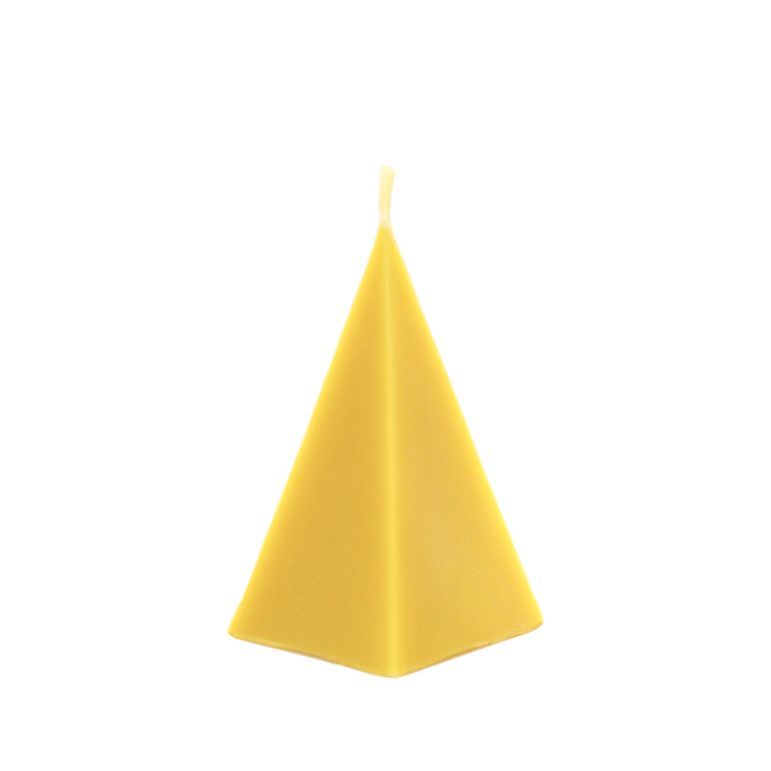Pirámide pequeña de cera de abeja natural