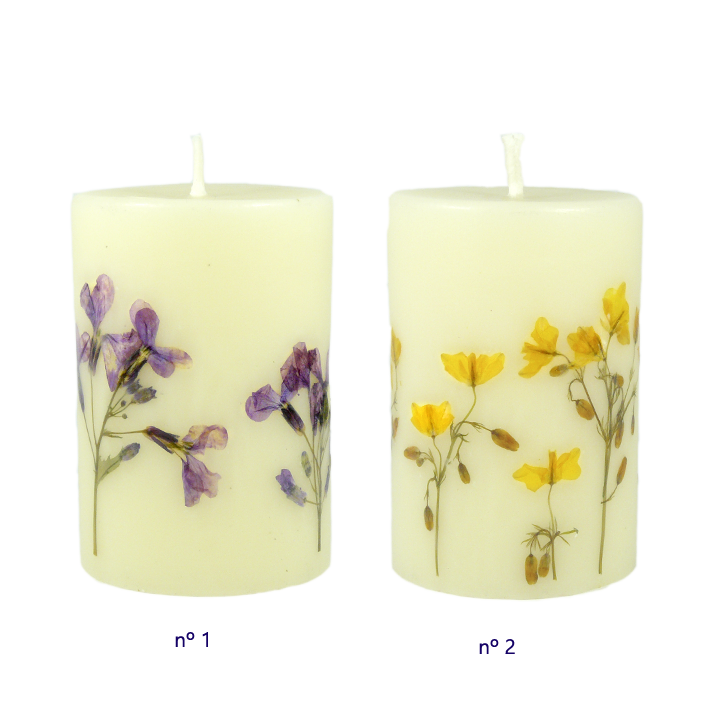 Velon de 10 x 6 cm decorado con flores naturales