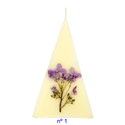 Pirámide grande decorada con flor natural