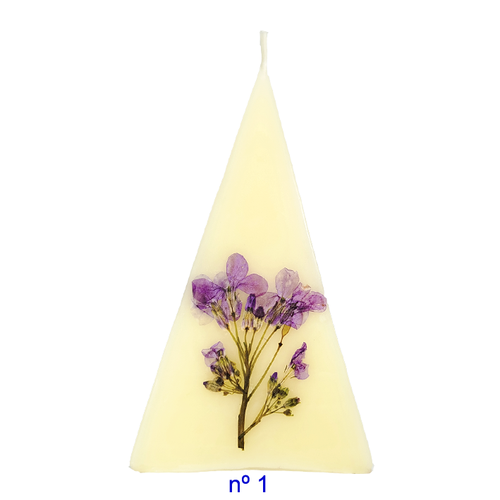 Pirámide grande decorada con flor natural