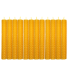Pack 12 velas de panal 20 x 2 cm. naturales