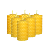 Pack 6 velas de panal de 6,5 x 4 cm. naturales