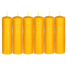 Pack 6 velas panal 13 x 3 cm. naturales