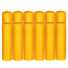 Pack 12 velas panal 13 x 3 cm. naturales