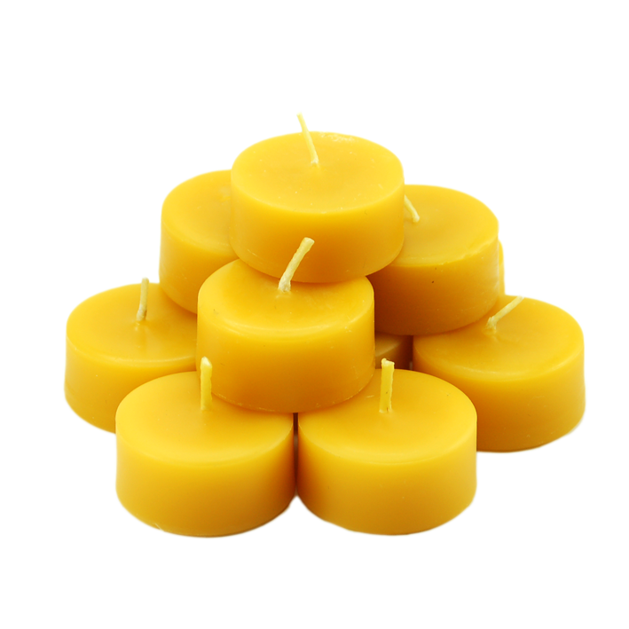 6 velas de té de cera virgen sin cápsula de aluminio