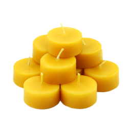 12 velas de té de cera virgen sin cápsula de aluminio