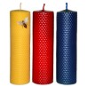 Vela Panal de 20 x 4 cm. amarilla, roja y azul