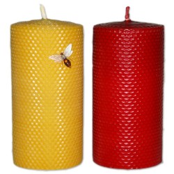 Vela Panal de 20 x 8 cm. amarilla y roja