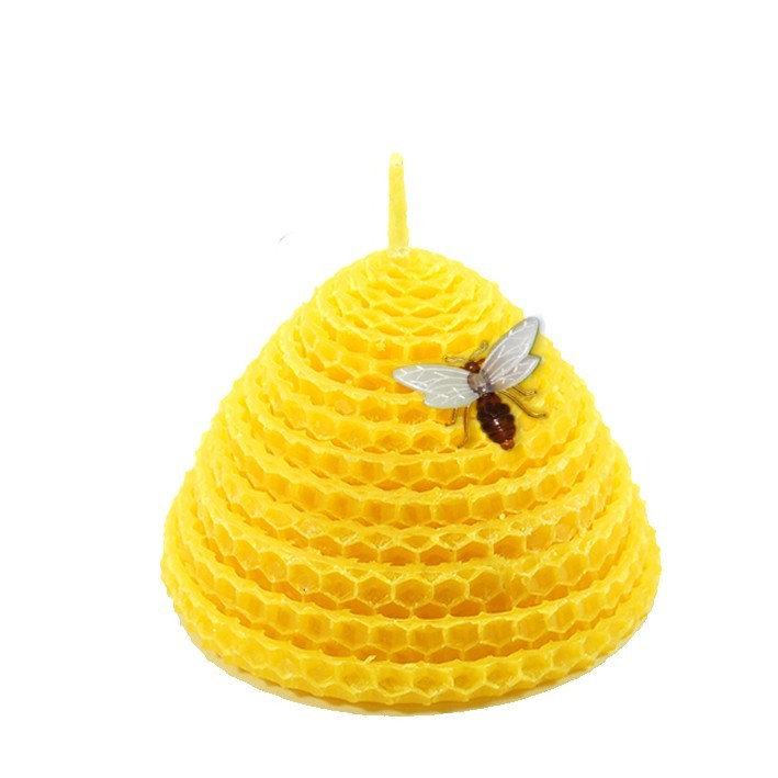 Colmenita de cera virgen con abeja