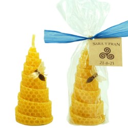 Vela panal natural 9 x 4,5 cm. para bodas