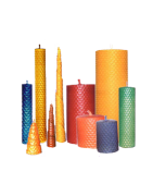 Velas de cera virgen de abeja, 100% naturales y sin parafinas.